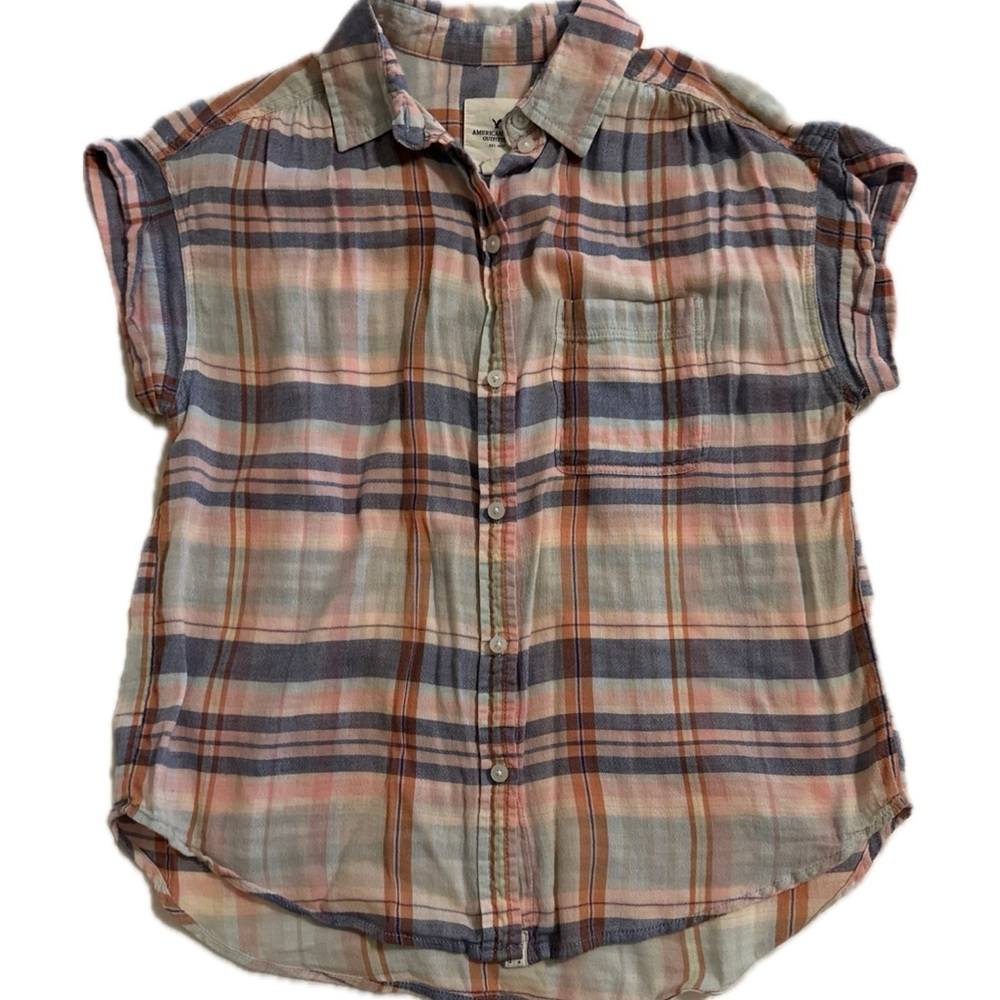 American Eagle Outfitters Plaid Button Down Shirt Shirt